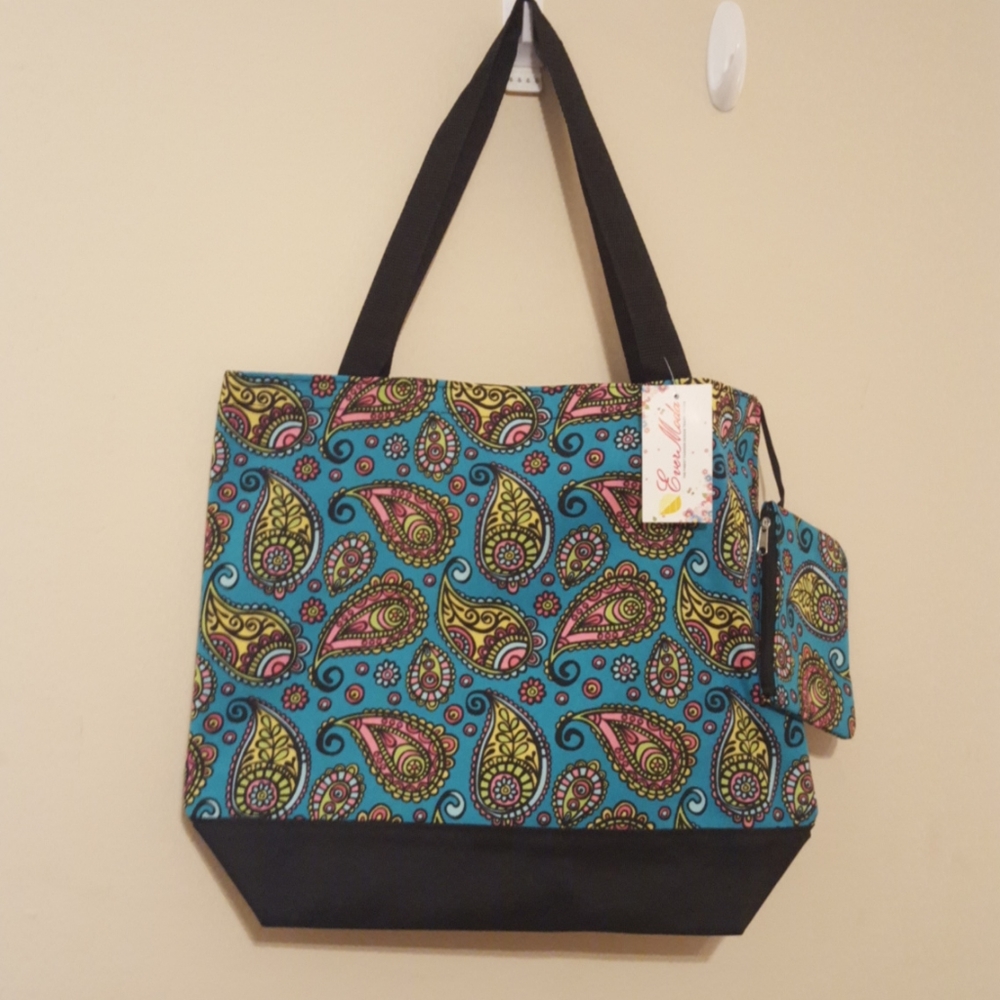 New Paisley Print Canvas Bag
